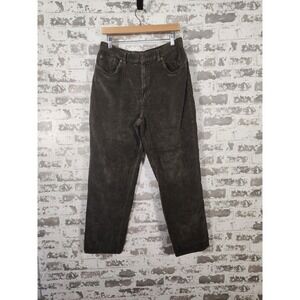 LRL Ralph Lauren Corduroy Pants Womens 14‎ Brown Oversized Baggy 90's